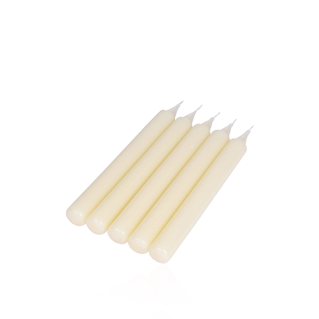 Conjunto 5 Velas Castiçal Cru 20 cm