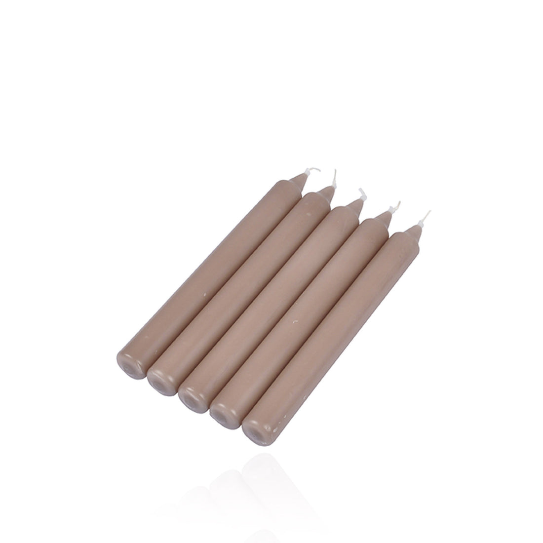 Conjunto 5 Velas Castiçal Rústico Cinza 20 cm