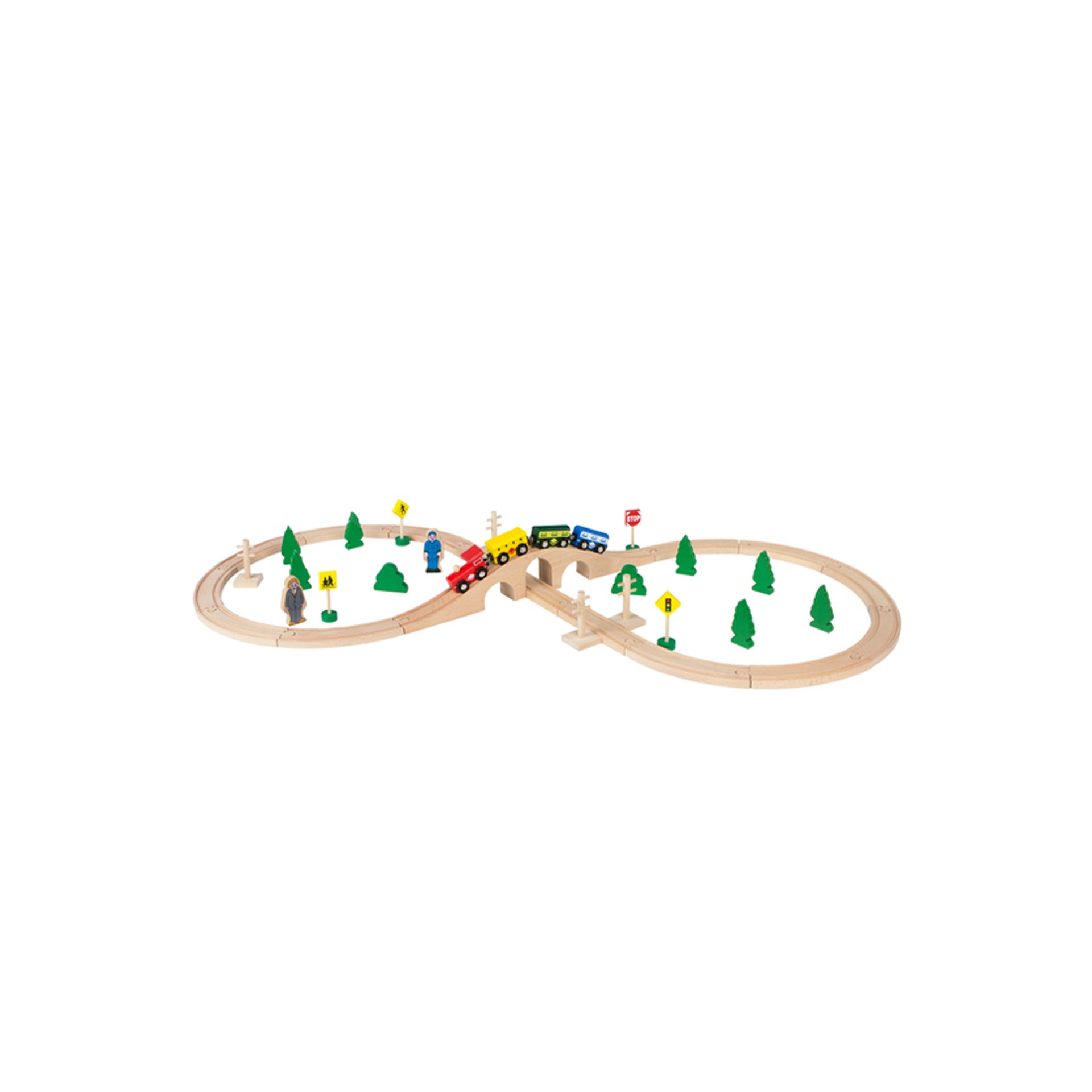 Pista de Comboio Madeira 40 pcs
