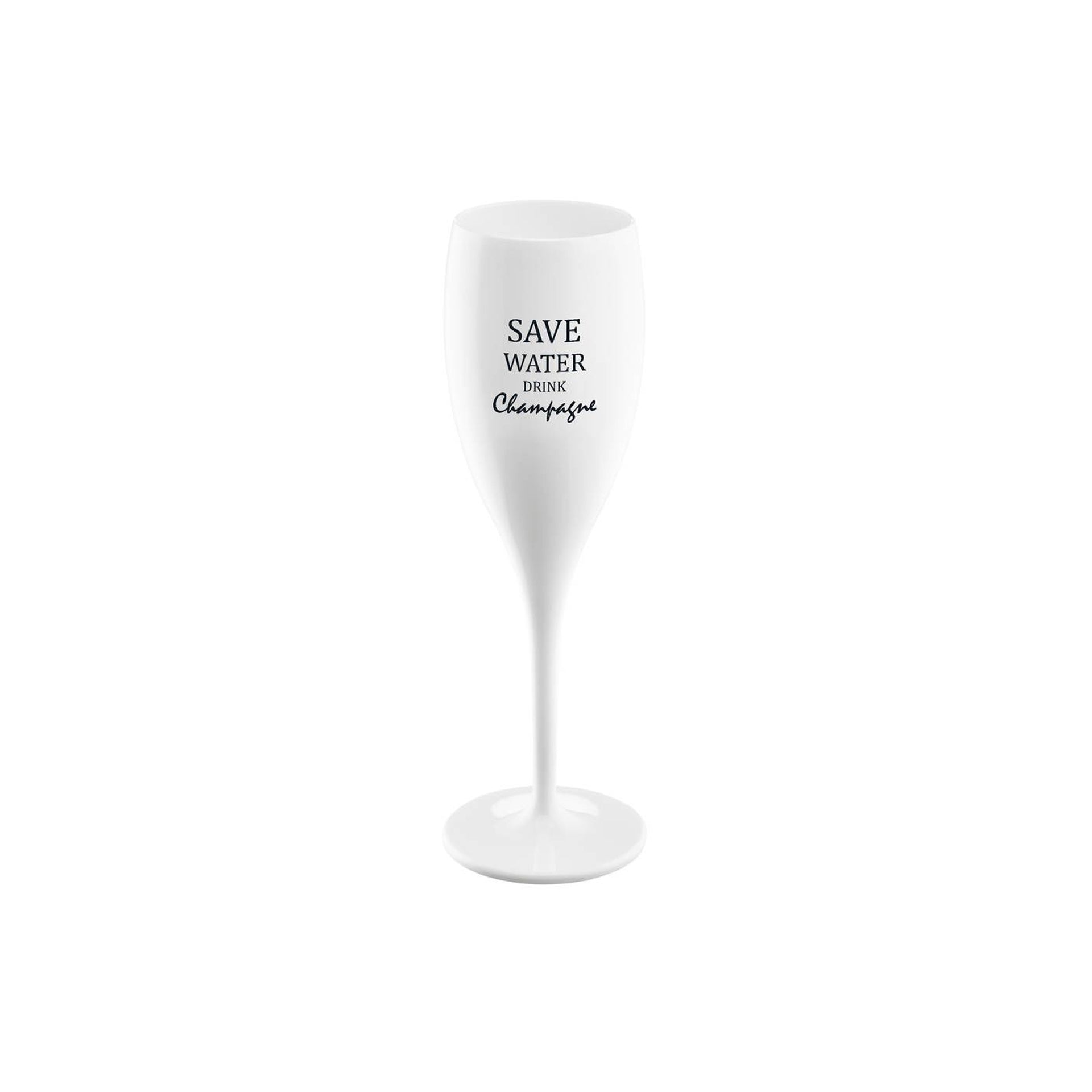 Flauta 100 ml Blanco Saludos Ahorre Agua Beba Champán