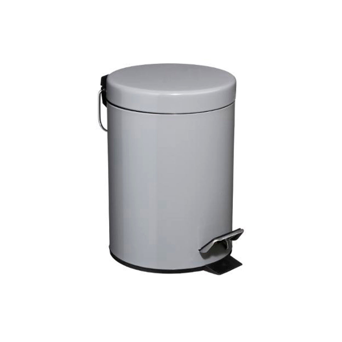 Balde do Lixo com Pedal Metal Cinza 3 L