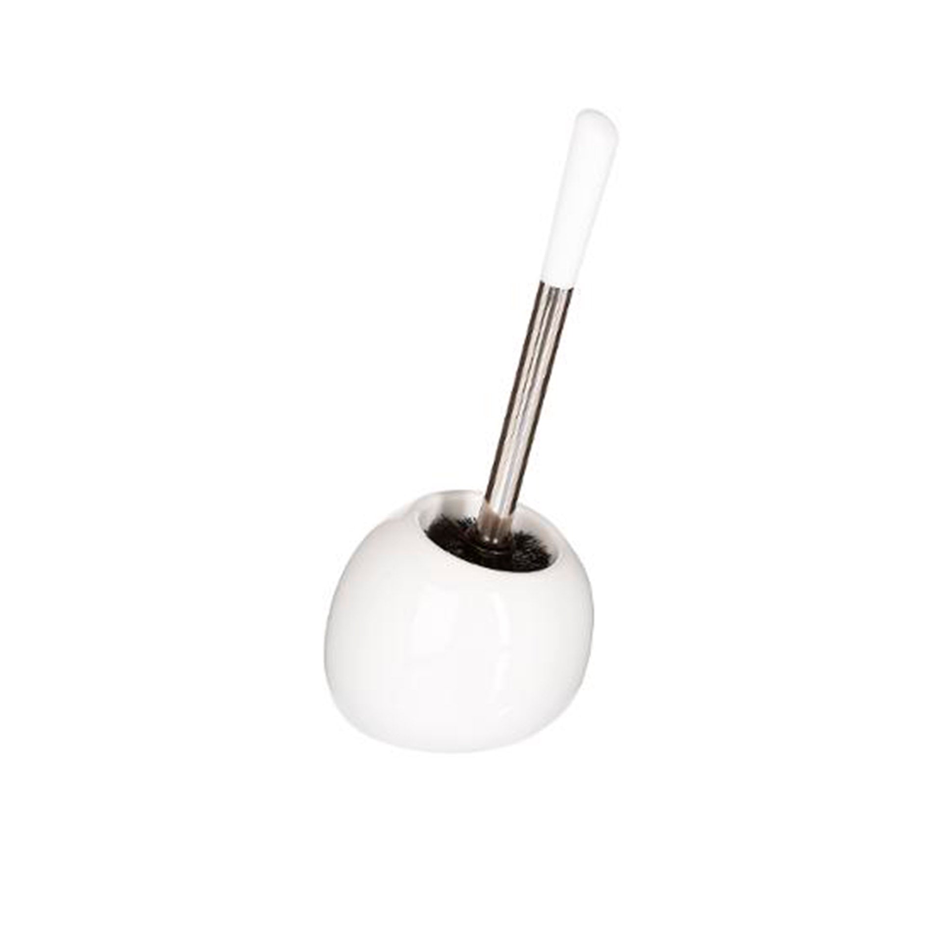 Escova Piaçaba com Suporte Cerâmico Branco