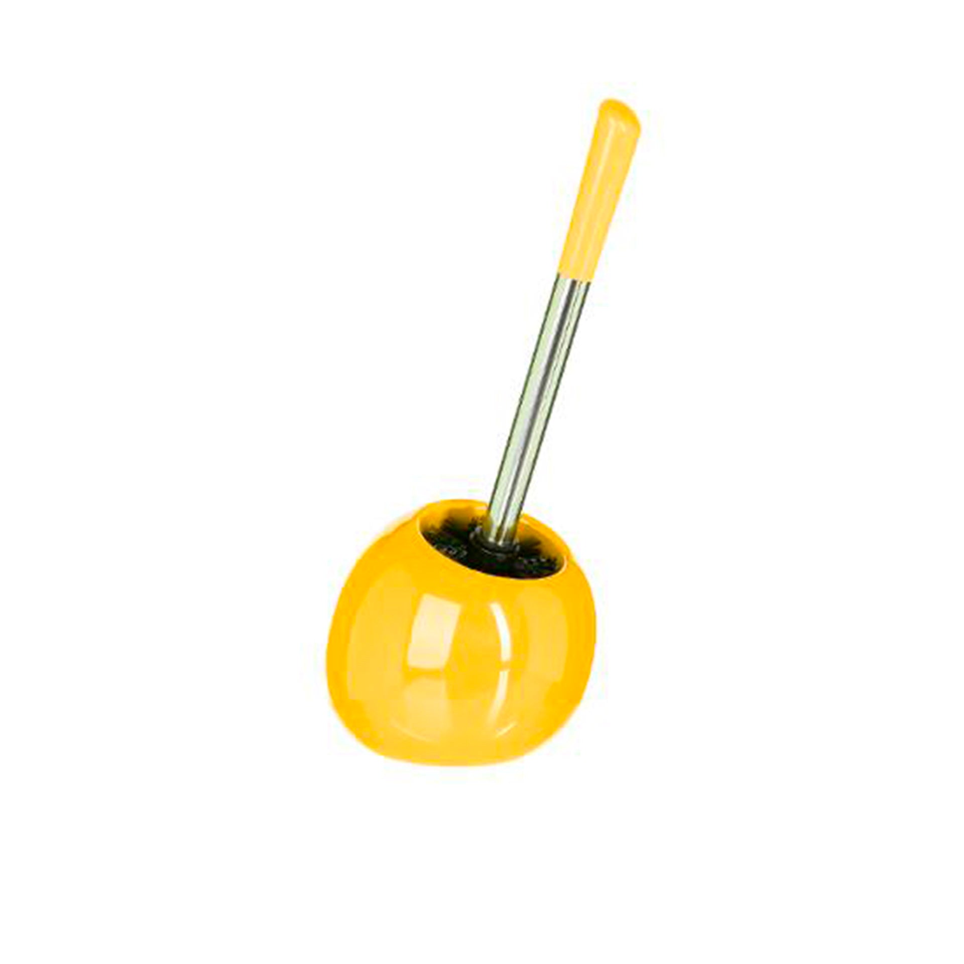 Escova Piaçaba com Suporte Cerâmico Amarelo