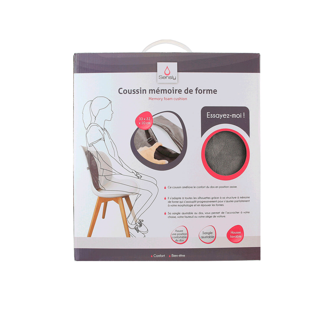 Almohada lumbar de espuma viscoelástica