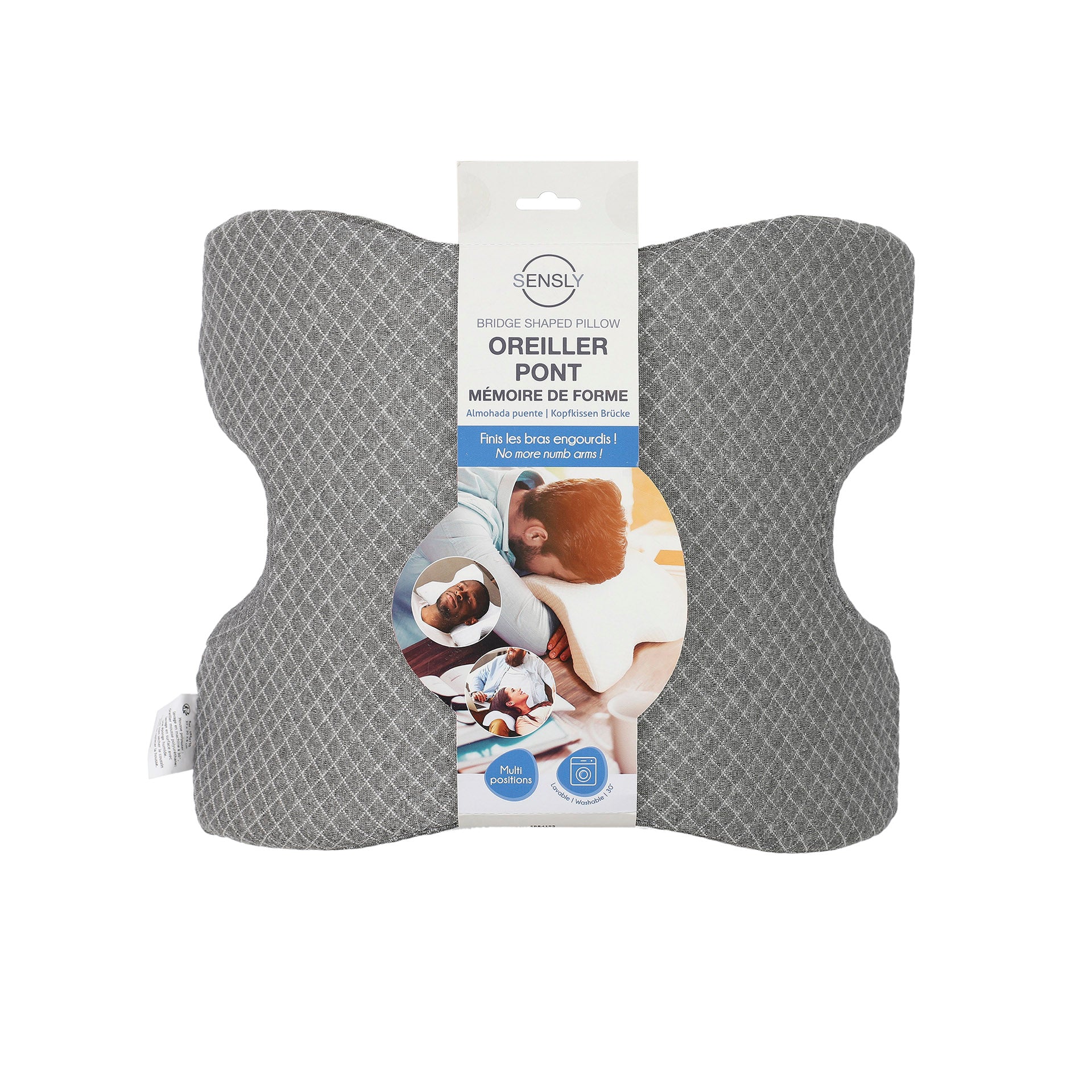 Almofada Ergonómica Forma de Ponte em Espuma Memory