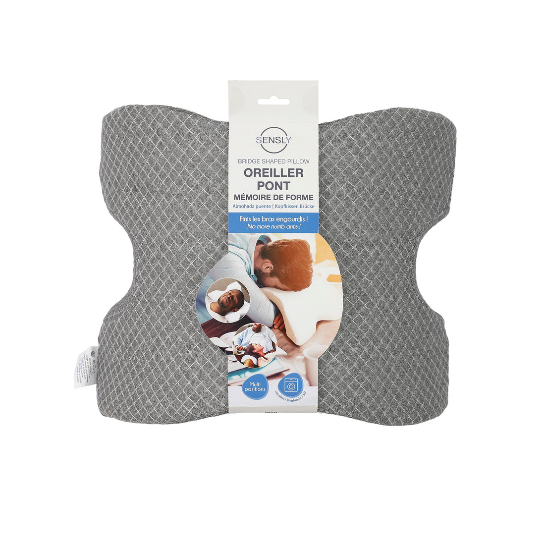 Almohada ergonómica con forma de puente de espuma viscoelástica