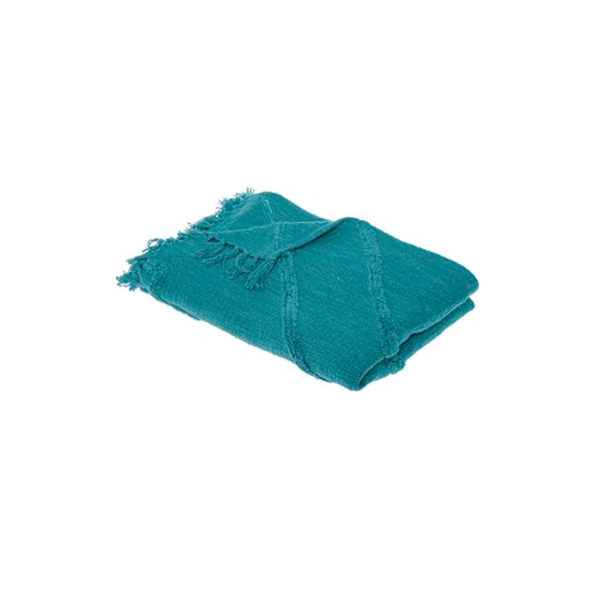 Colcha Cama com Franjas Azul