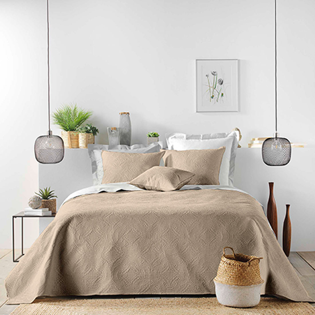 Colcha de Cama Romane Natural