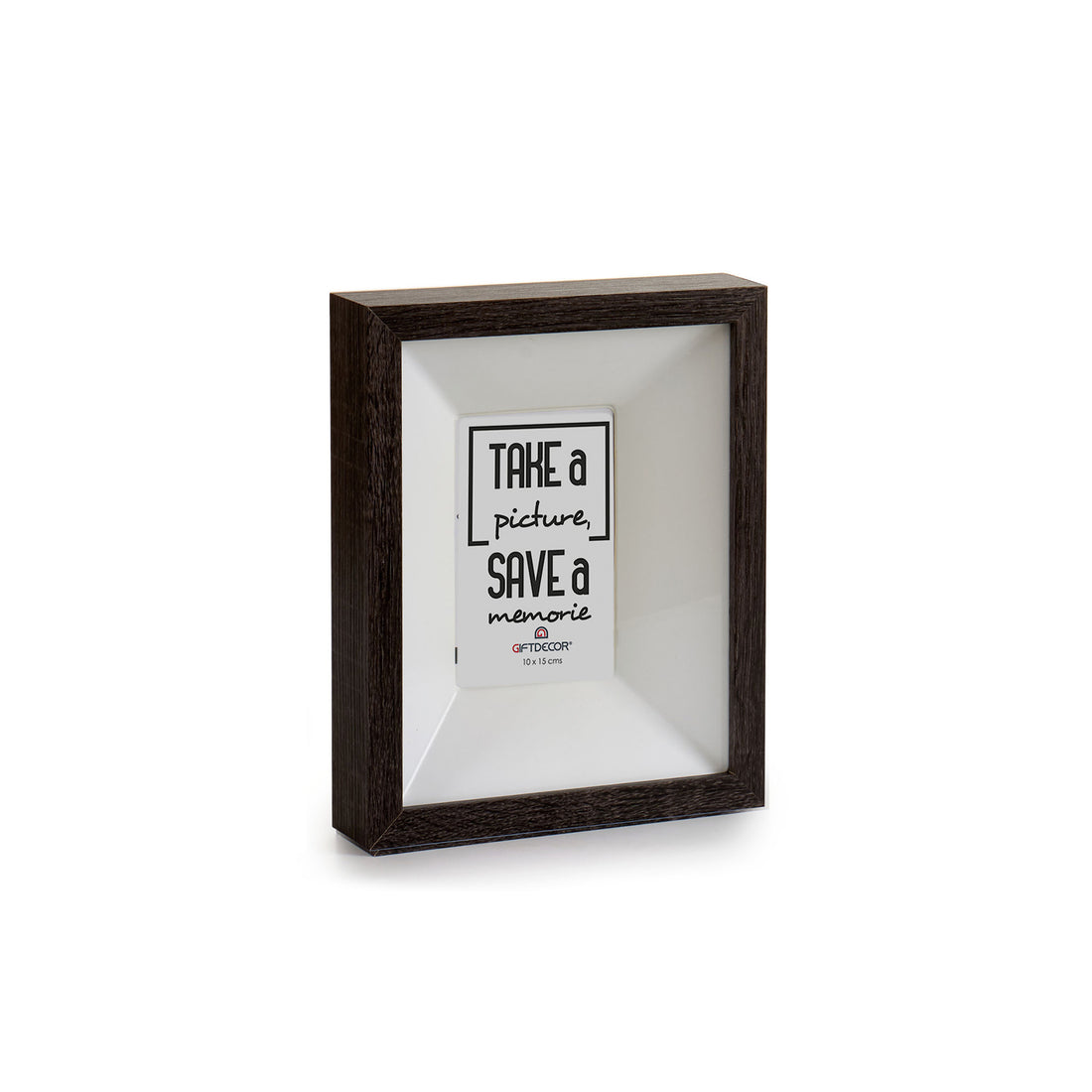 Marco de fotos de 10 x 15 cm con marco de madera oscura