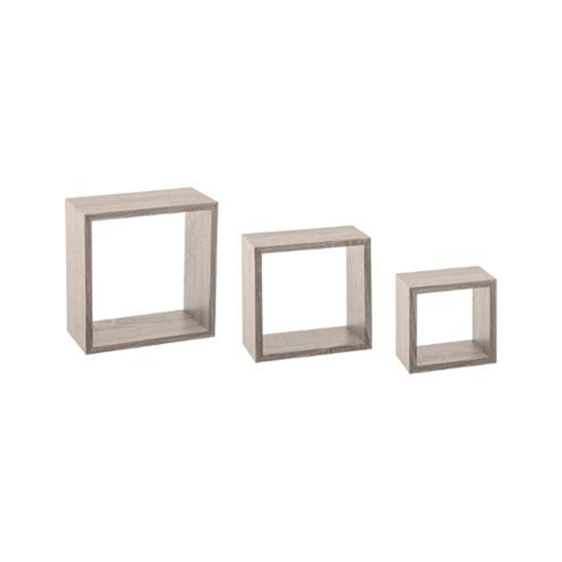 Conjunto 3 Cubos Cinza Prateleira de Parede