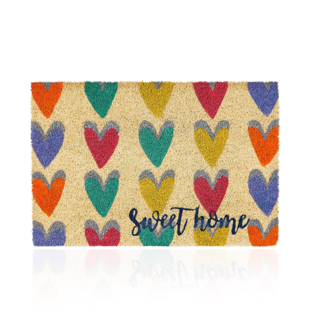 Alfombra de entrada rectangular Colorhearts
