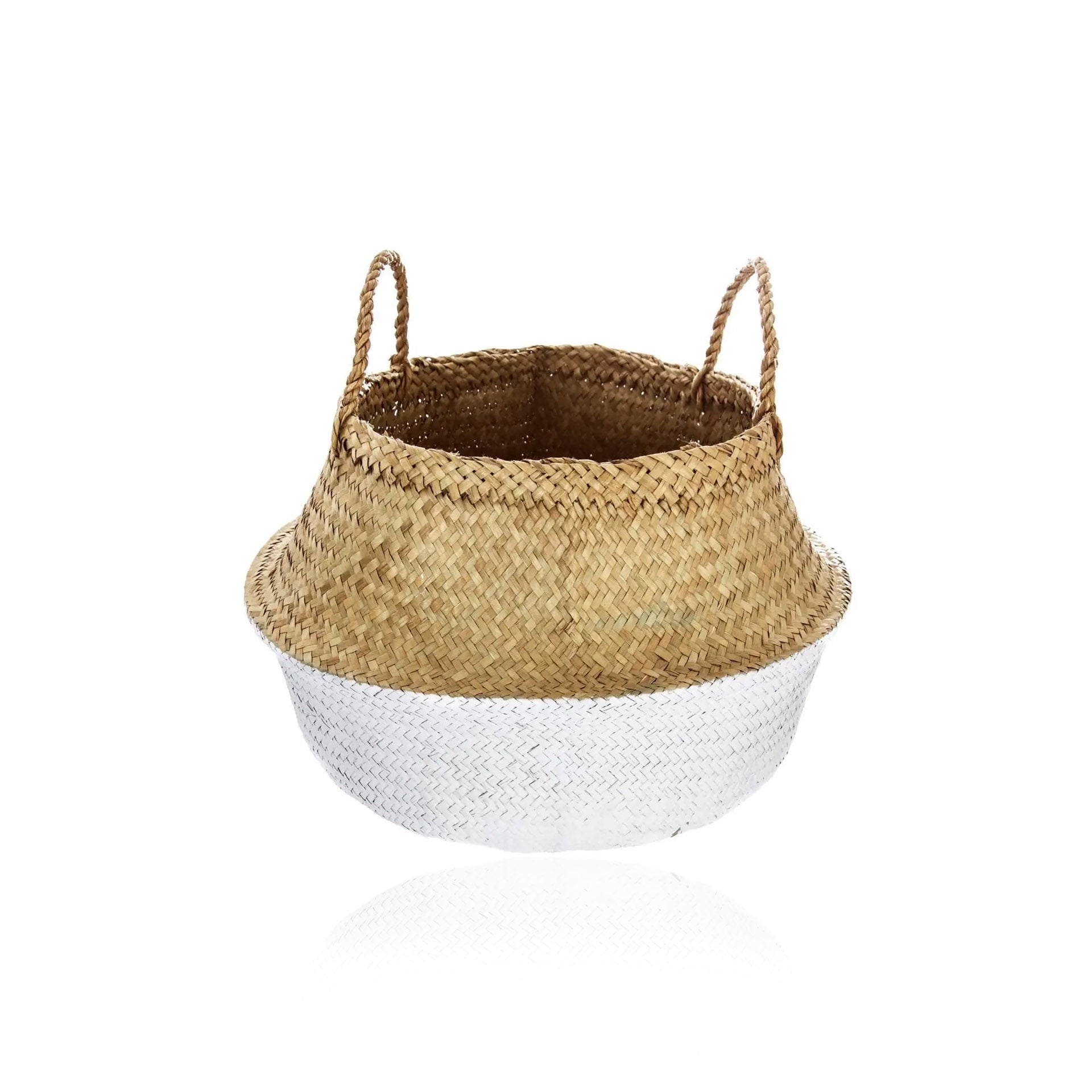 Cesto Decorativo Natural e Branco