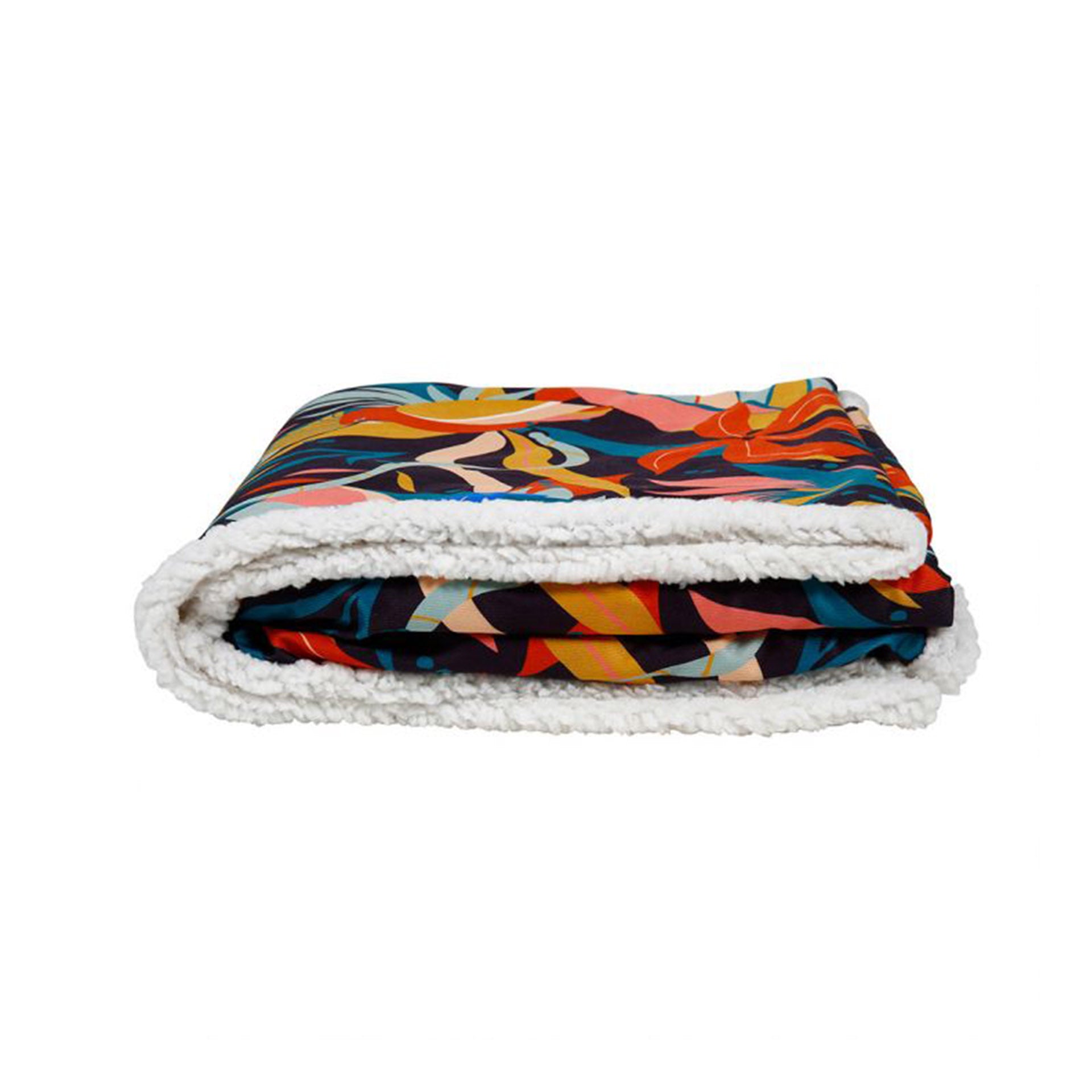 Manta Veludo e Sherpa Tropical
