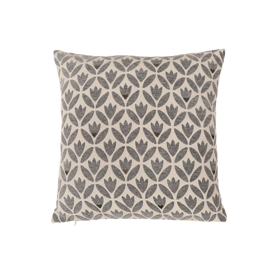 Almofada Decorativa Retangular Retro Floral Cinza