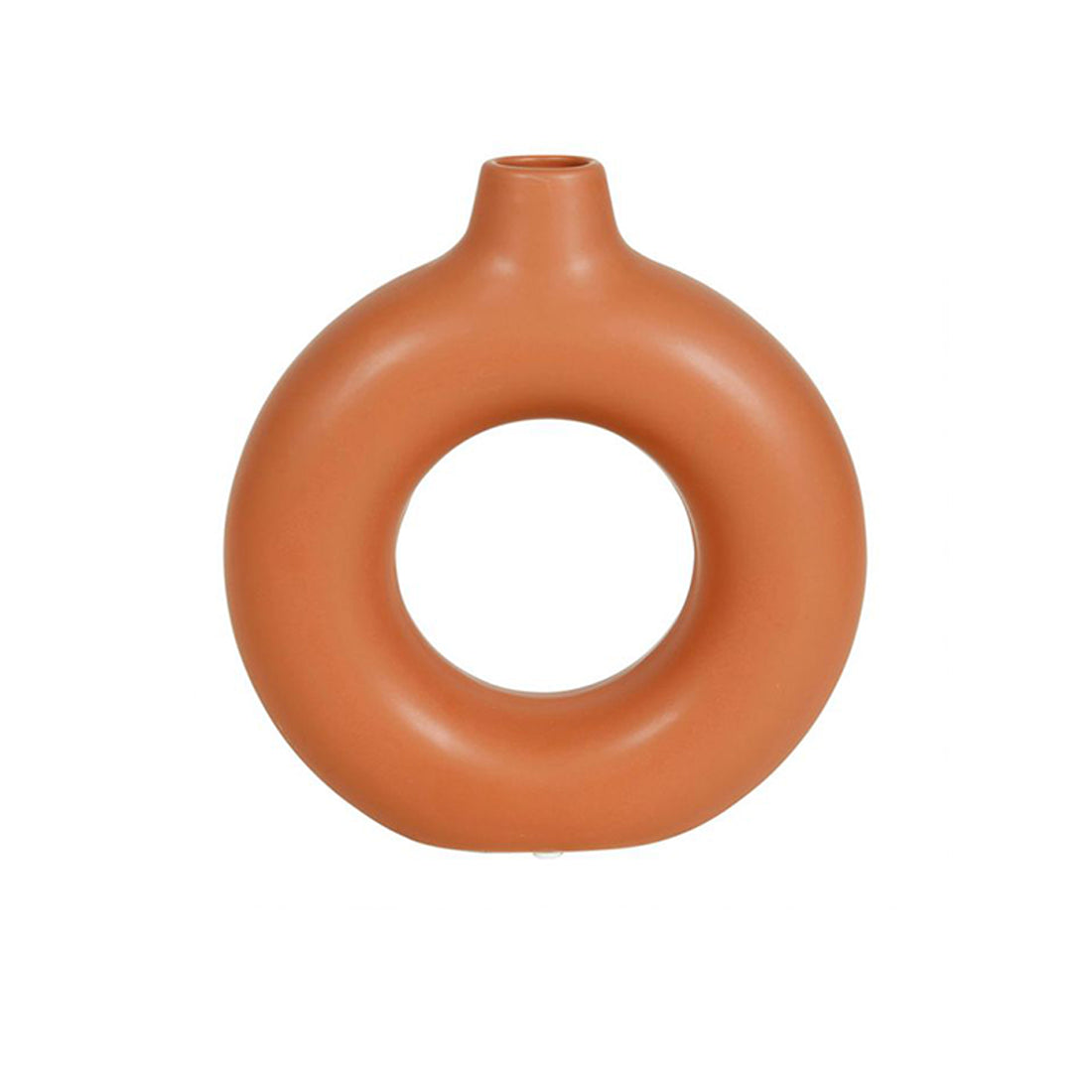 Vaso Cerâmica "Circle" Terracota