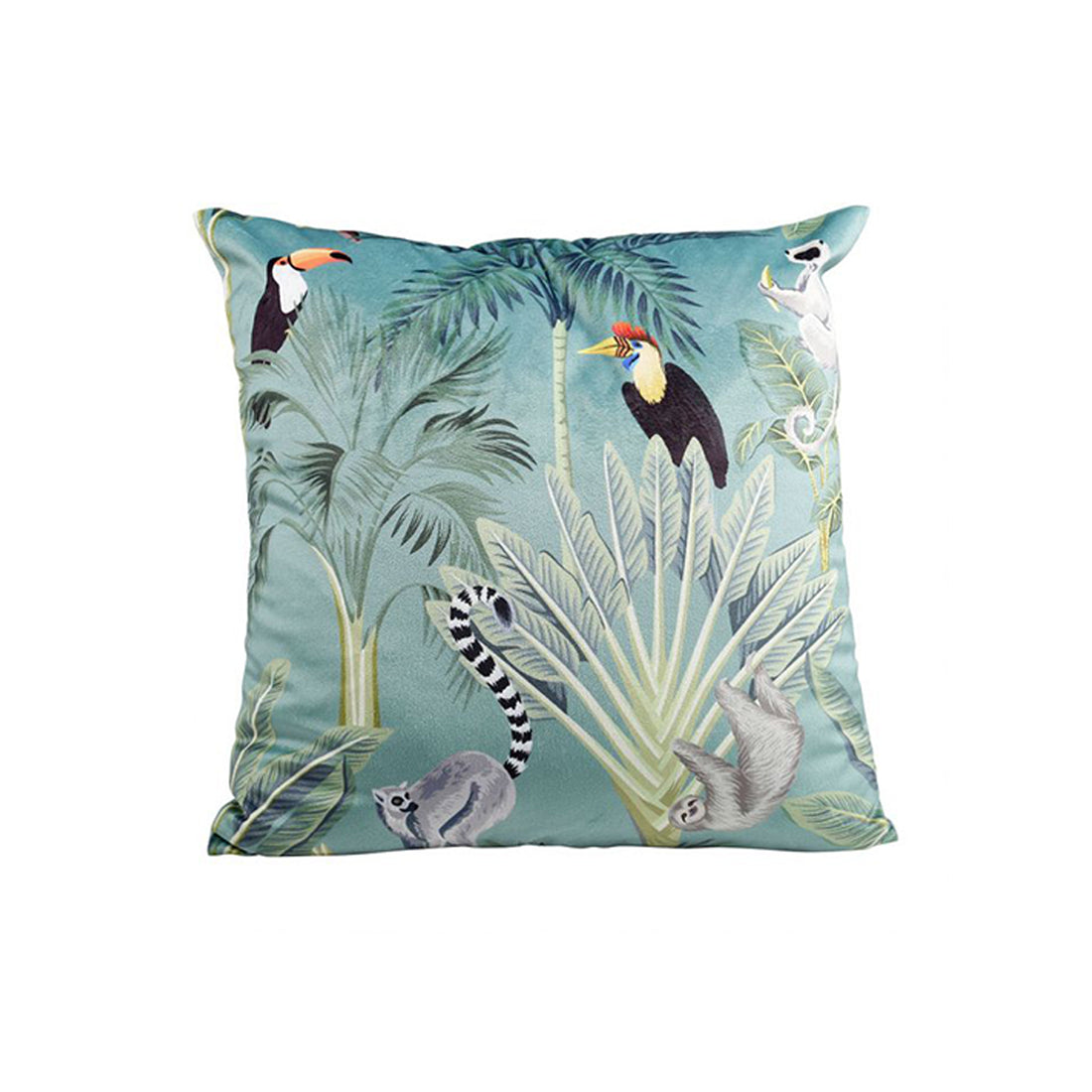 Capa de Almofada Quadrada "Jungle Acqua" Verde