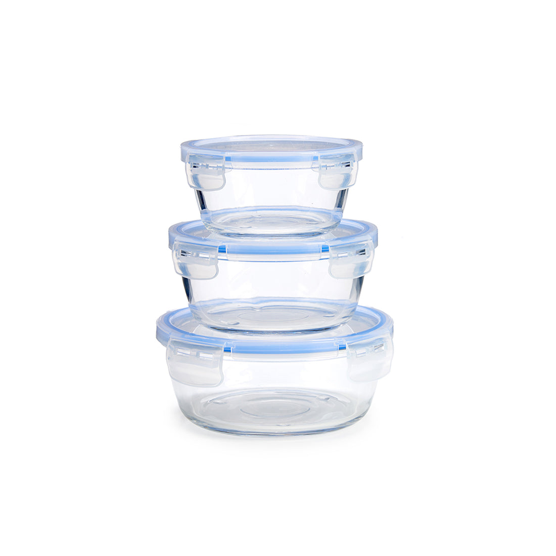 Conjunto 3 Recipientes Redondos Vidro