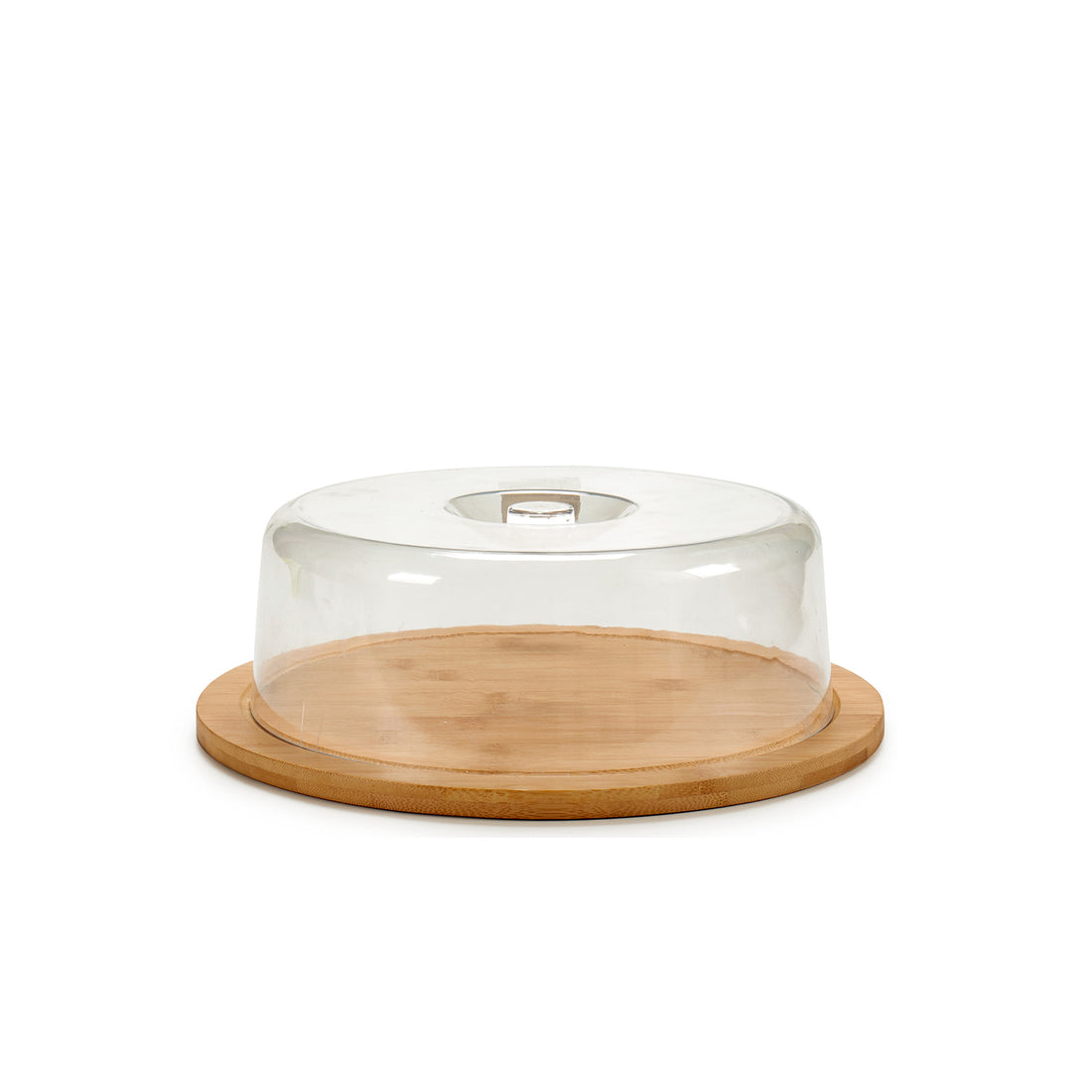 Quesera redonda de bambú con tapa