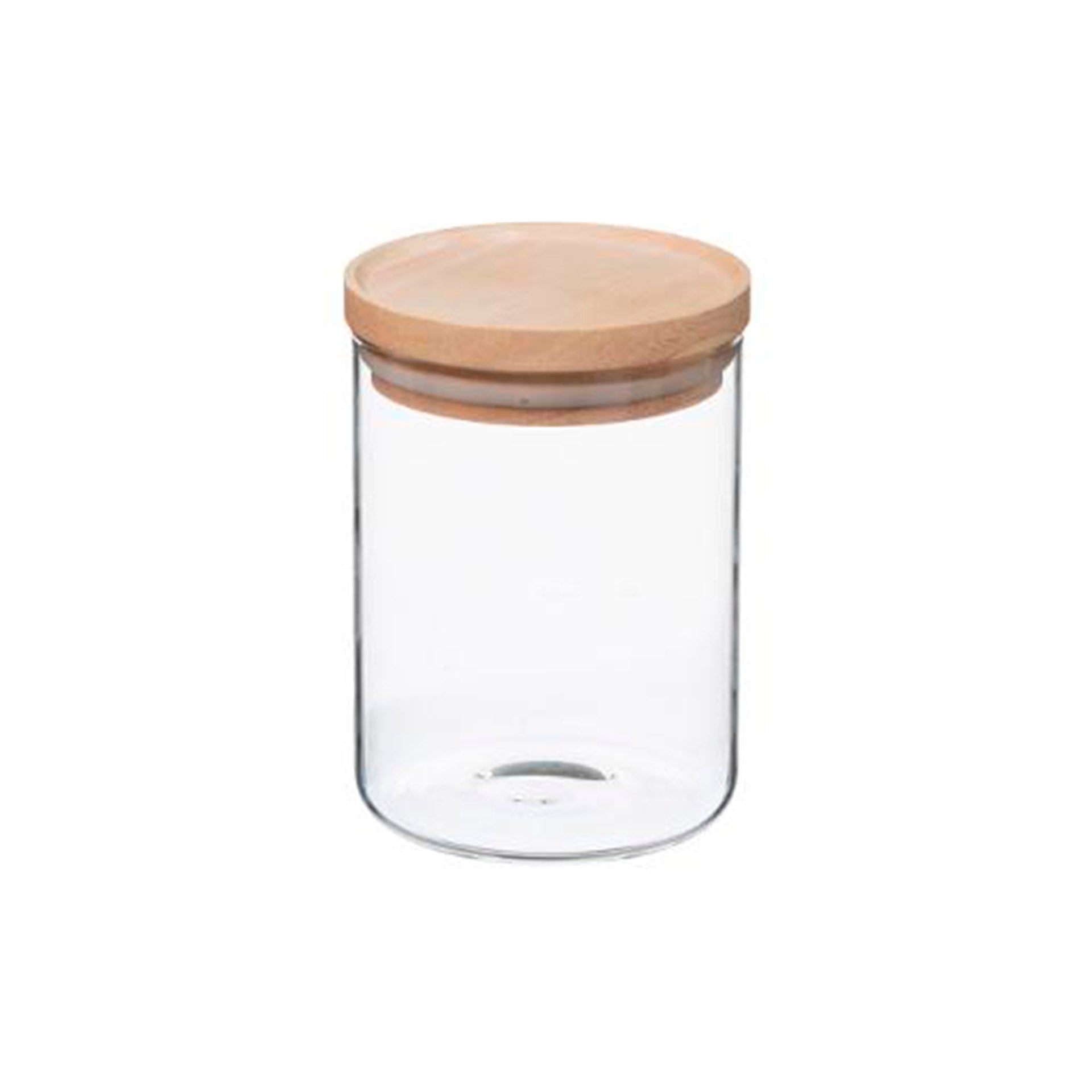 Frasco Vidro Tampa Madeira 0,6 L