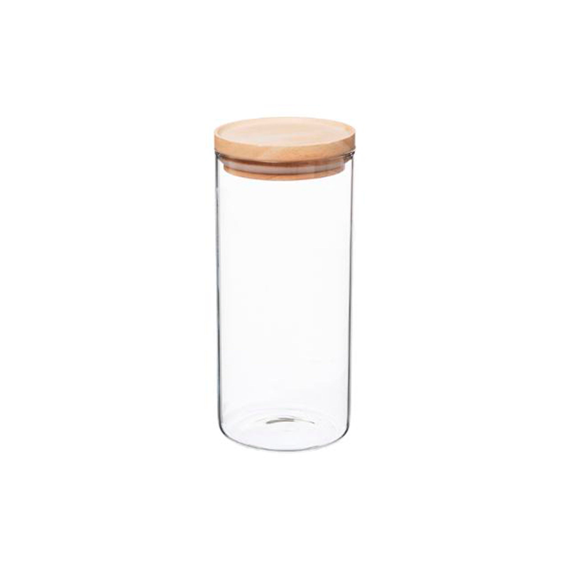 Frasco Vidro Tampa Madeira 1,3 L