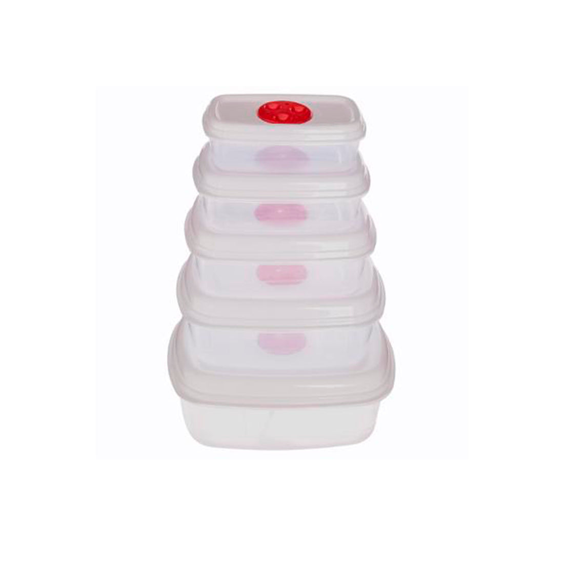 Conjunto 5 Caixas Plásticas para Micro-Ondas