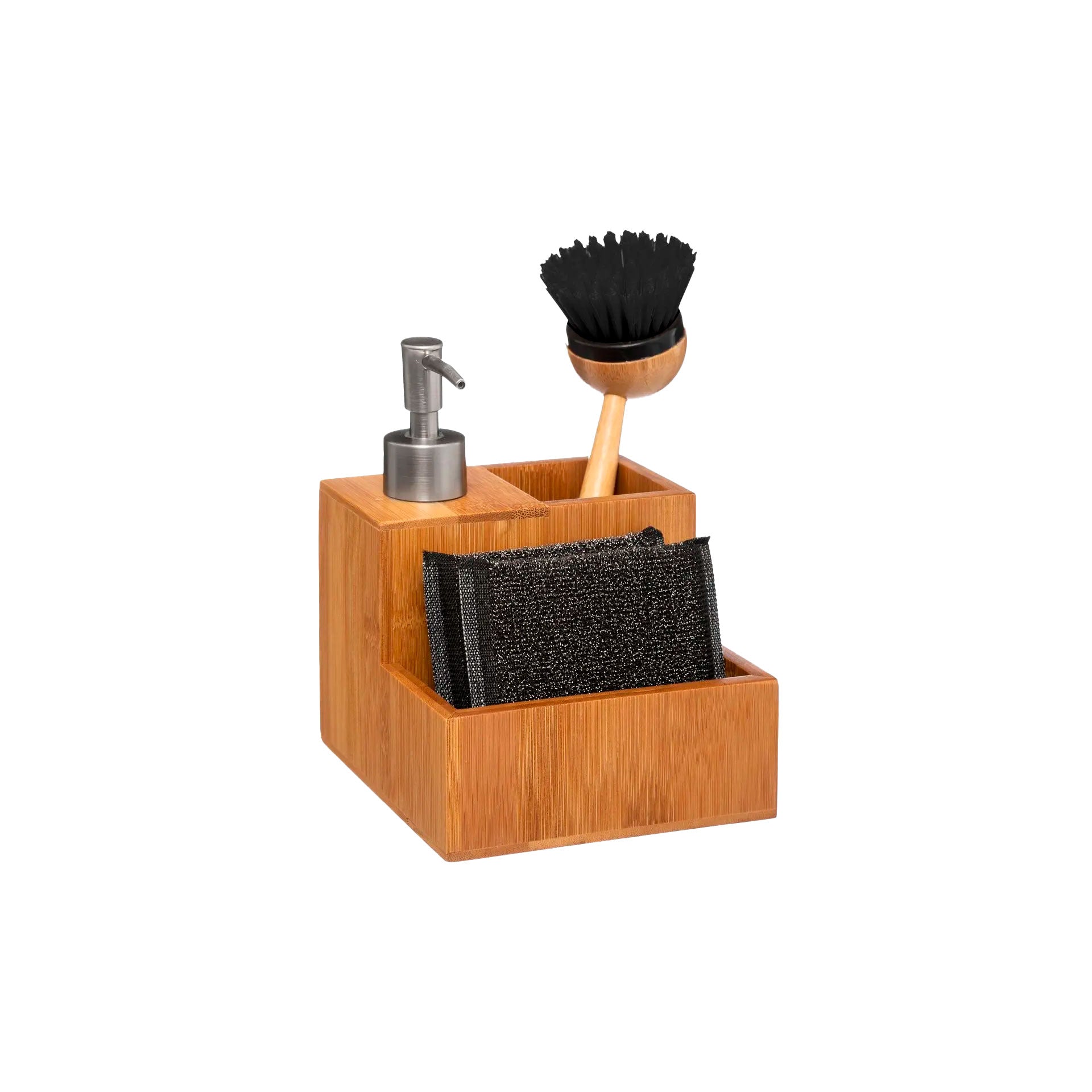 Dispensador Detergente Louça com Suporte (inclui escova e esfregão)