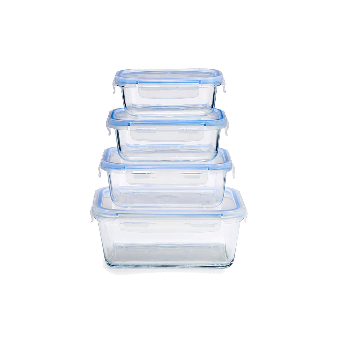 Conjunto 4 Recipientes Rectangulares Vidro