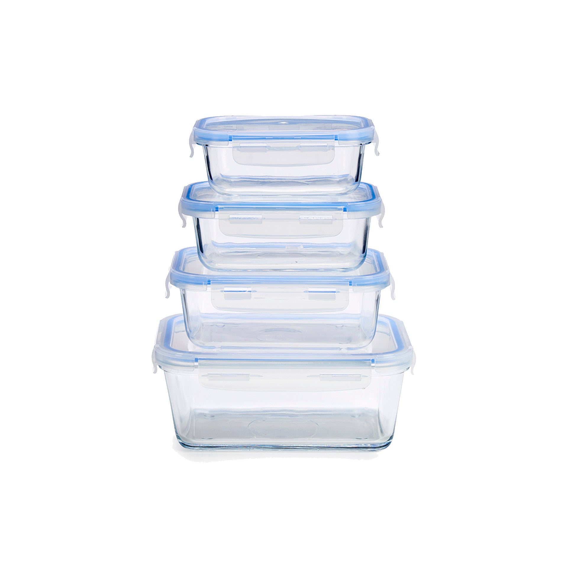 Conjunto 4 Recipientes Rectangulares Vidro