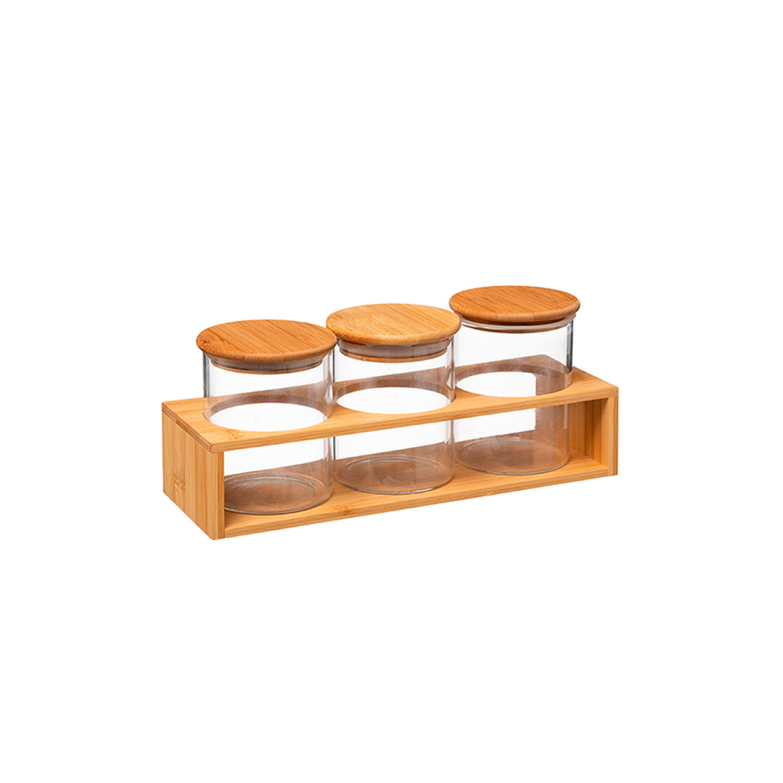 Soporte Bambú con 3 Botellas 0,4 L