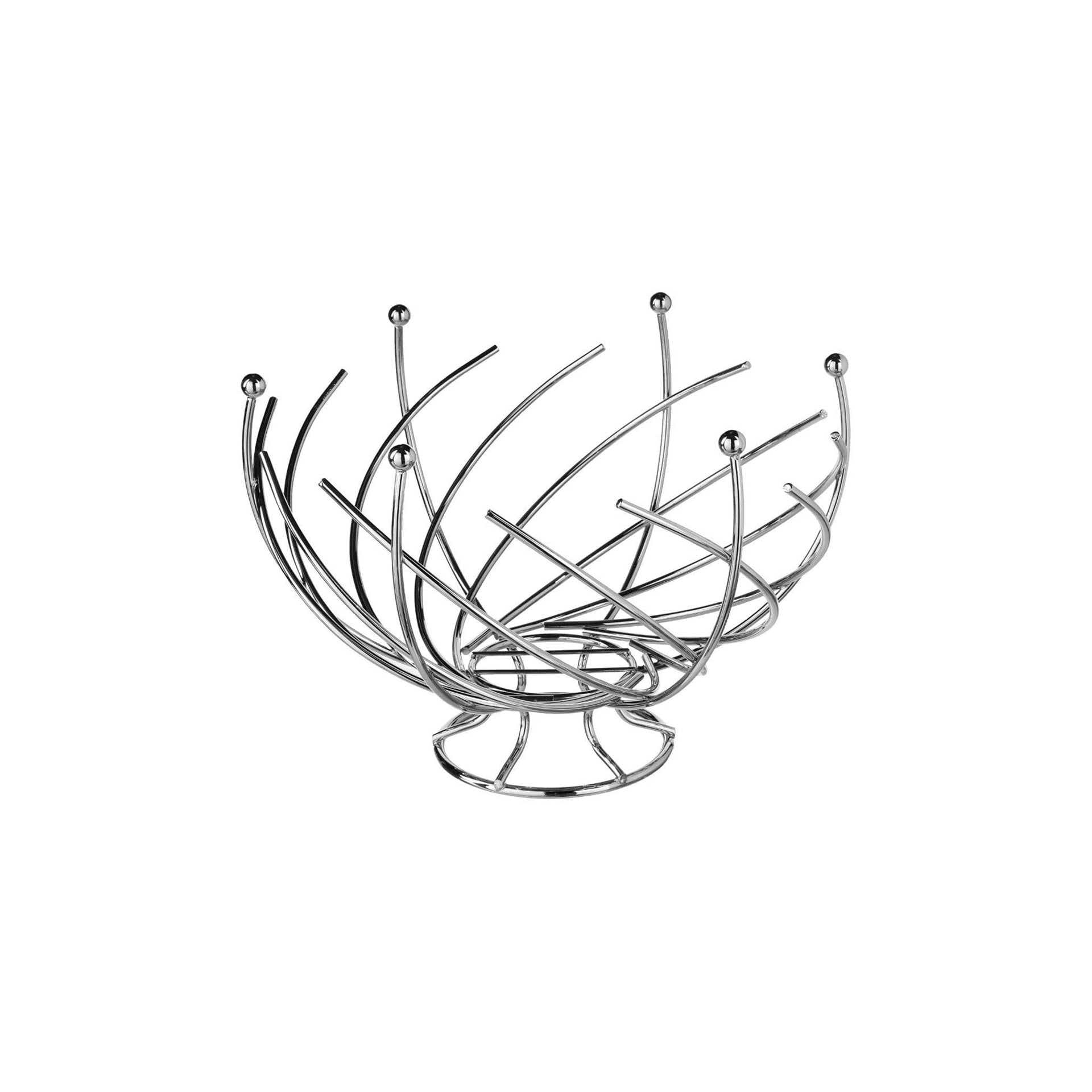 Cesta de Frutas em Espiral de Metal