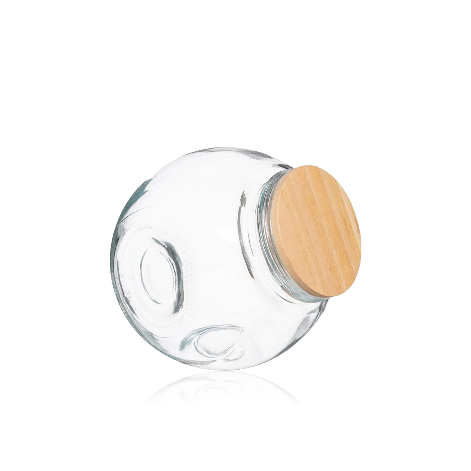 Bote de Caramelo con Tapa de Madera 0,65 L