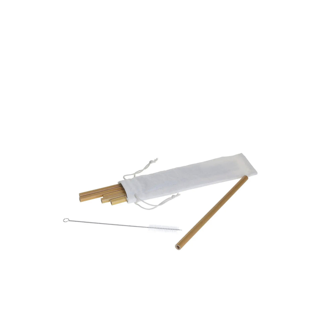 Conjunto 6 Palhinhas Bambu com Saco