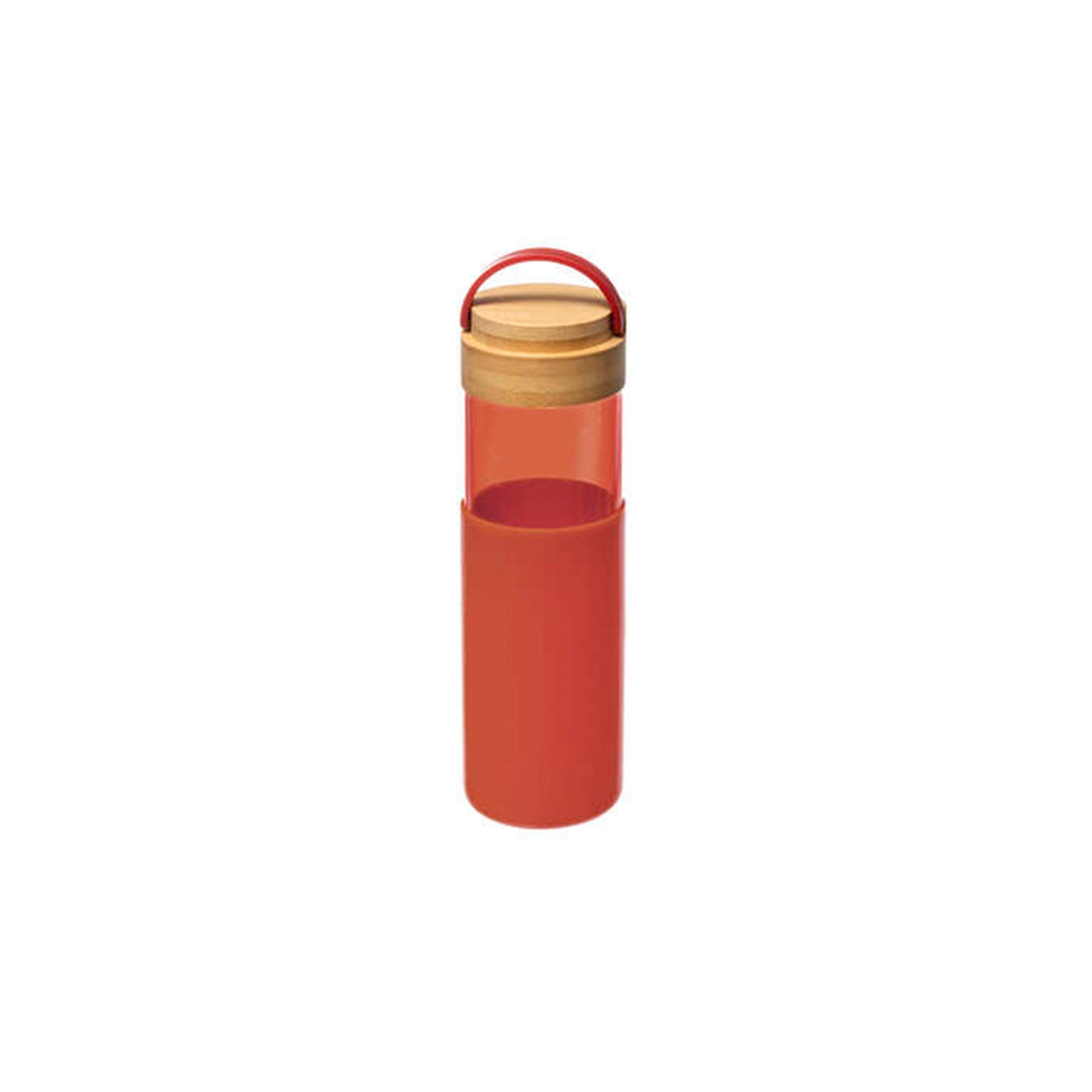 Garrafa em Vidro e Silicone Rosa 0,55 L