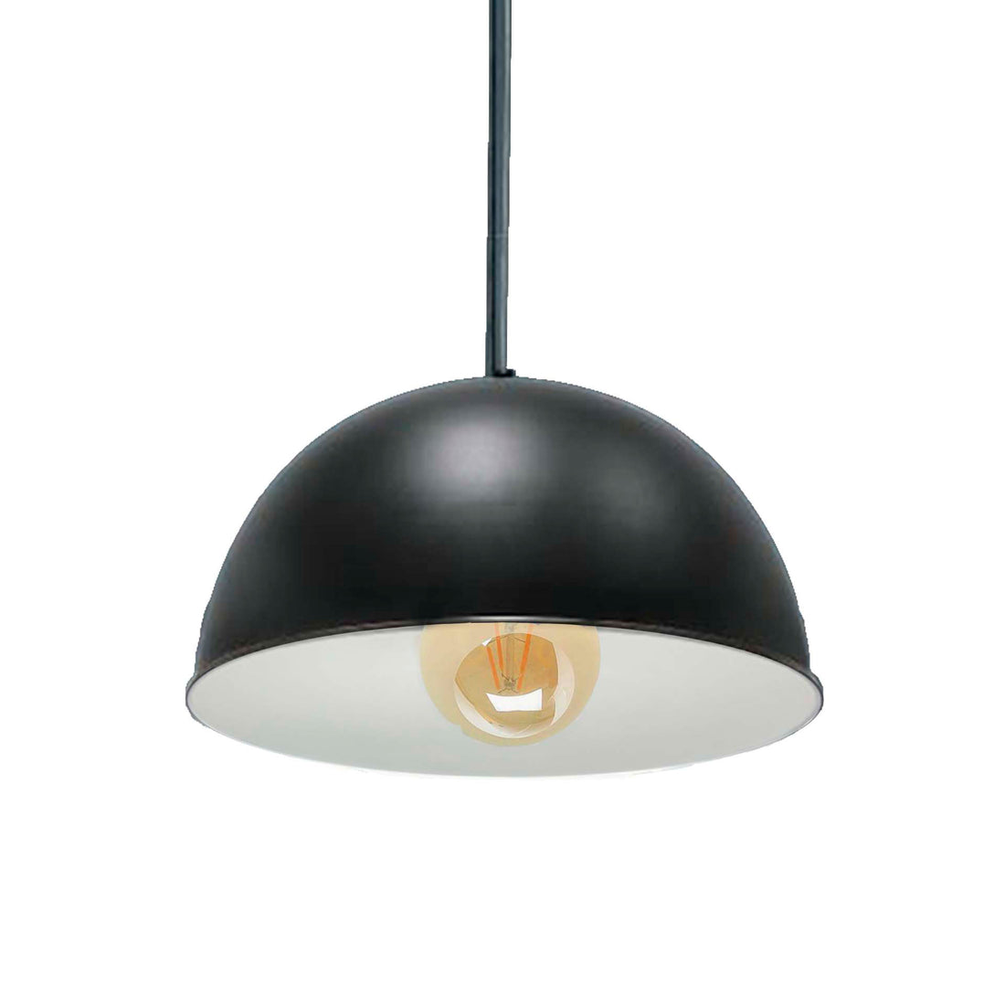 Plafón Negro Interior Blanco "Cinema" D40 cm