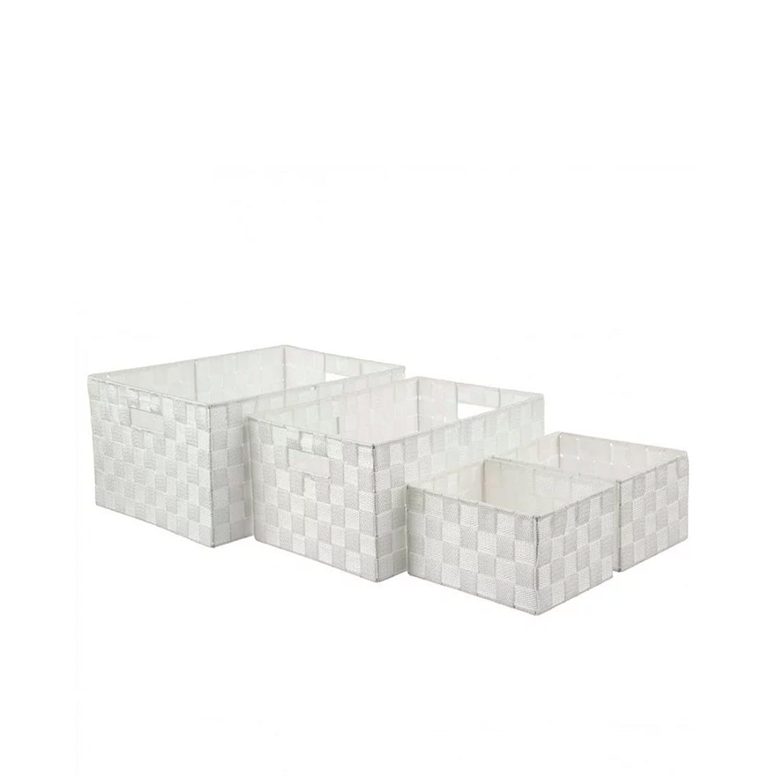 Conjunto 4 Cestos Arrumação Branco
