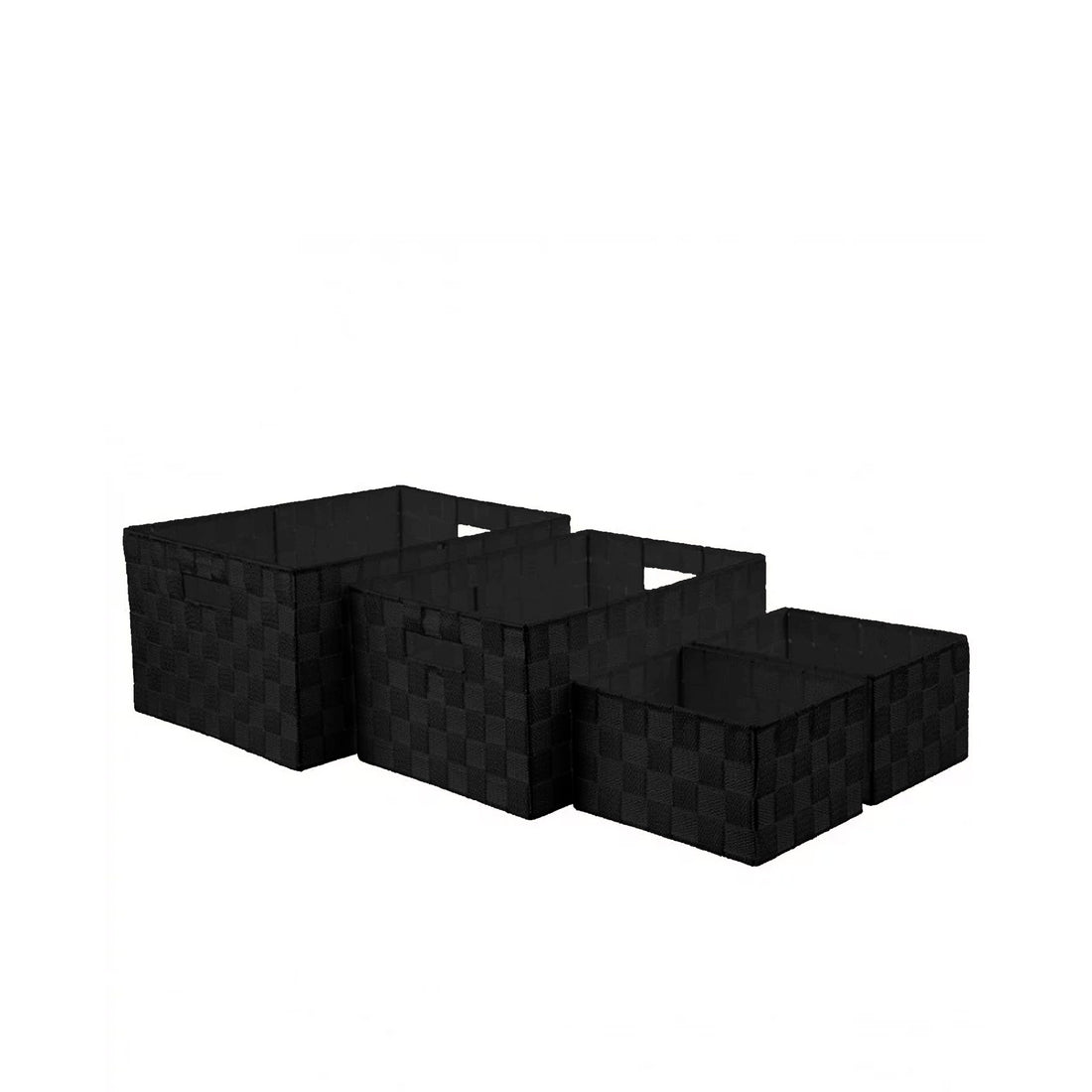 Conjunto 4 Cestos Arrumação Preto