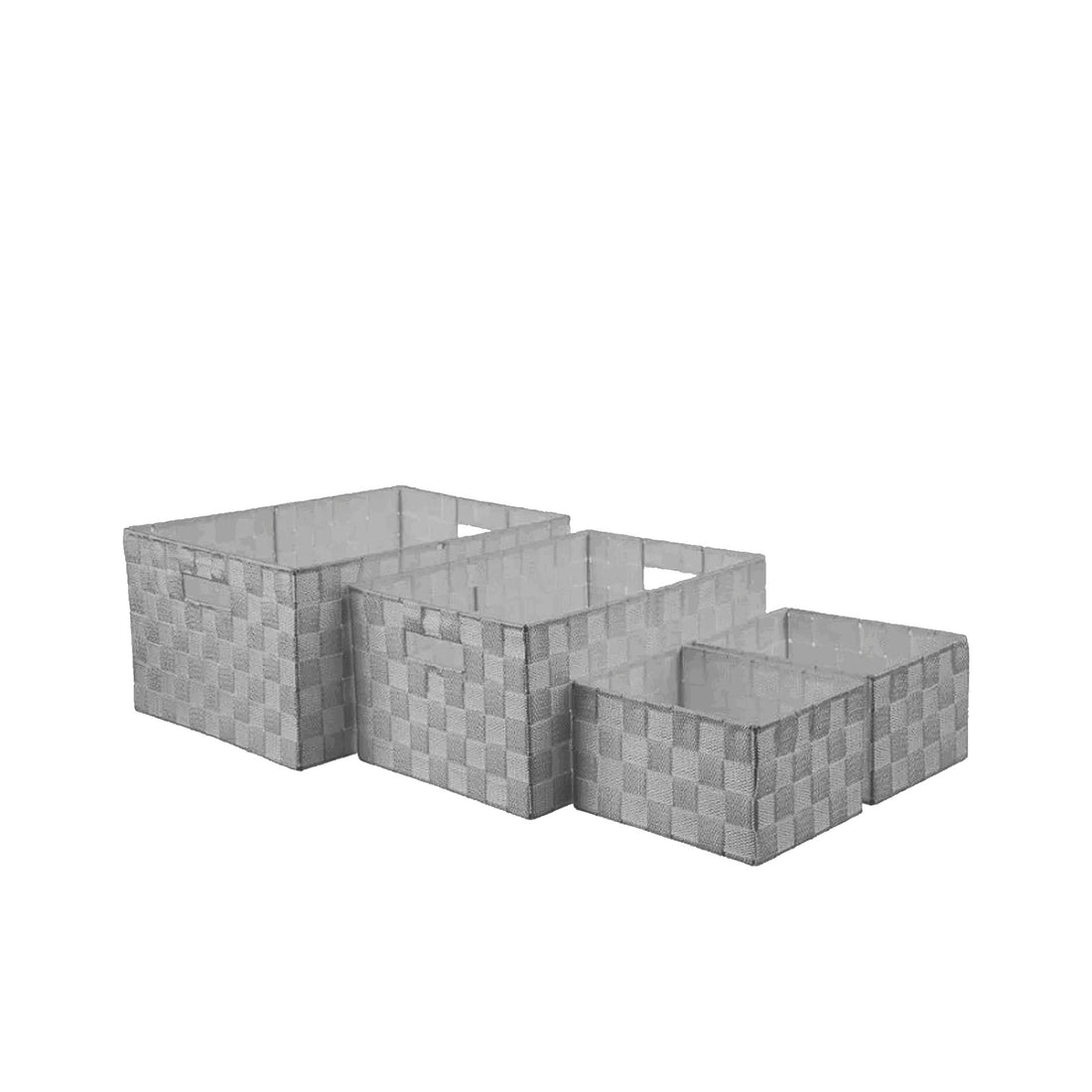 Conjunto 4 Cestos Arrumação Cinza