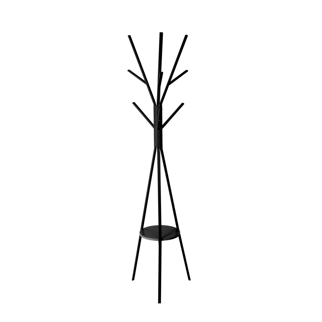 Percha de metal negro/MDF