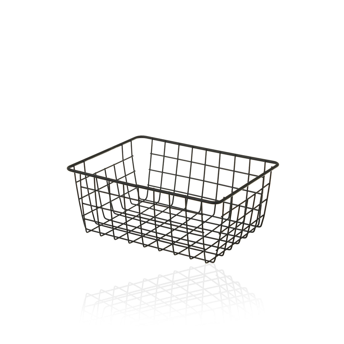 Cesta de metal negro