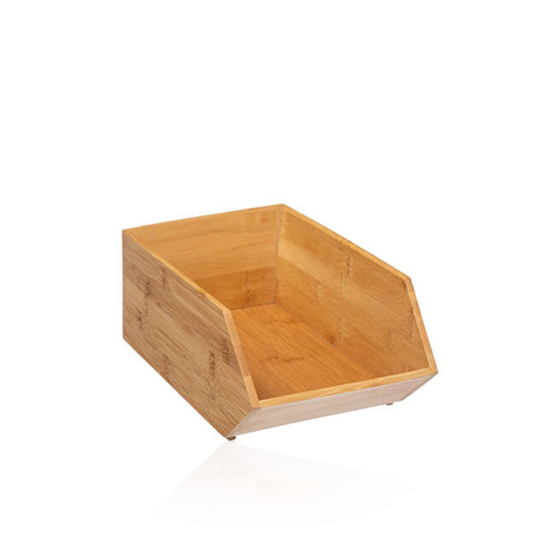 Organizador apilable de bambú M