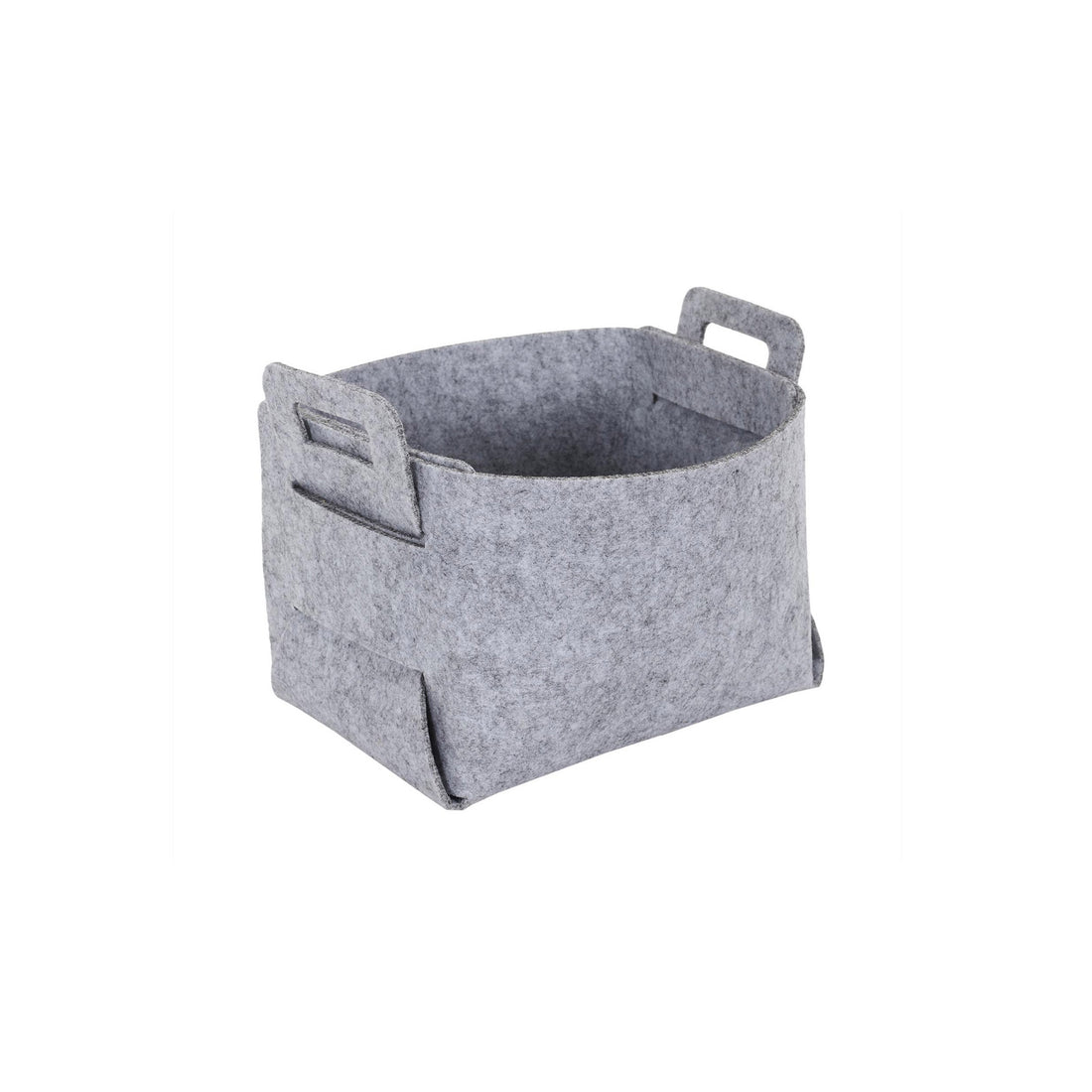 Cesta pequeña de fieltro gris