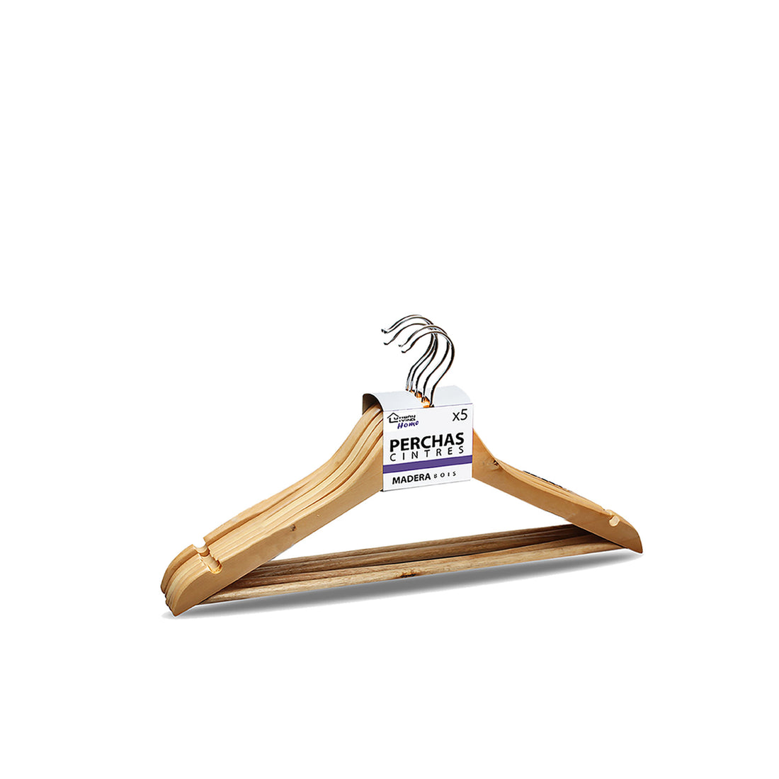 Percha de Madera x5 uds