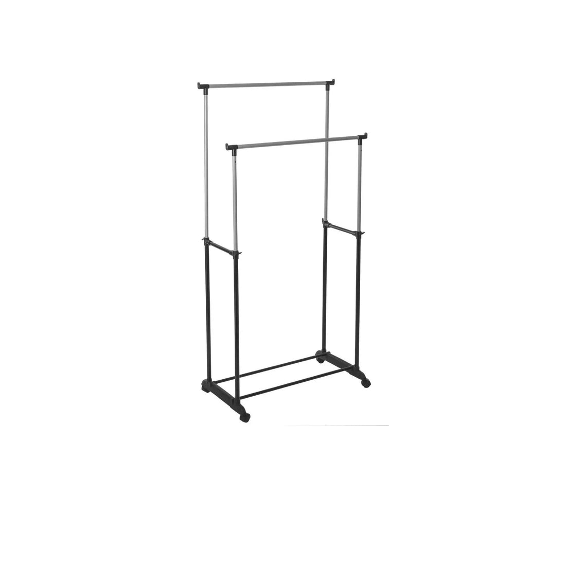 Percha Metálica Doble con Ruedas