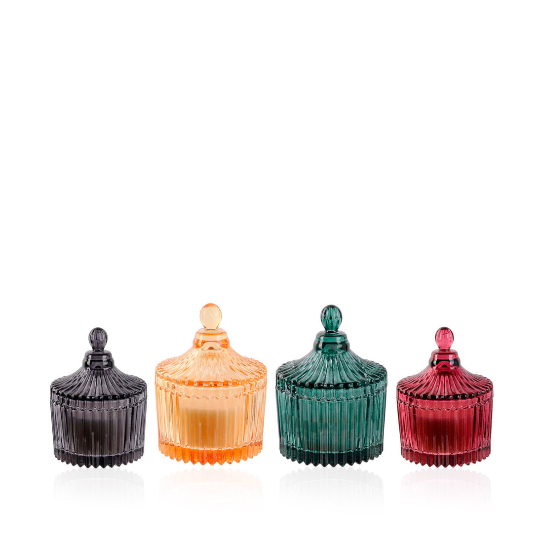 Vela Redonda Base Cristal con Tapa 10 Horas