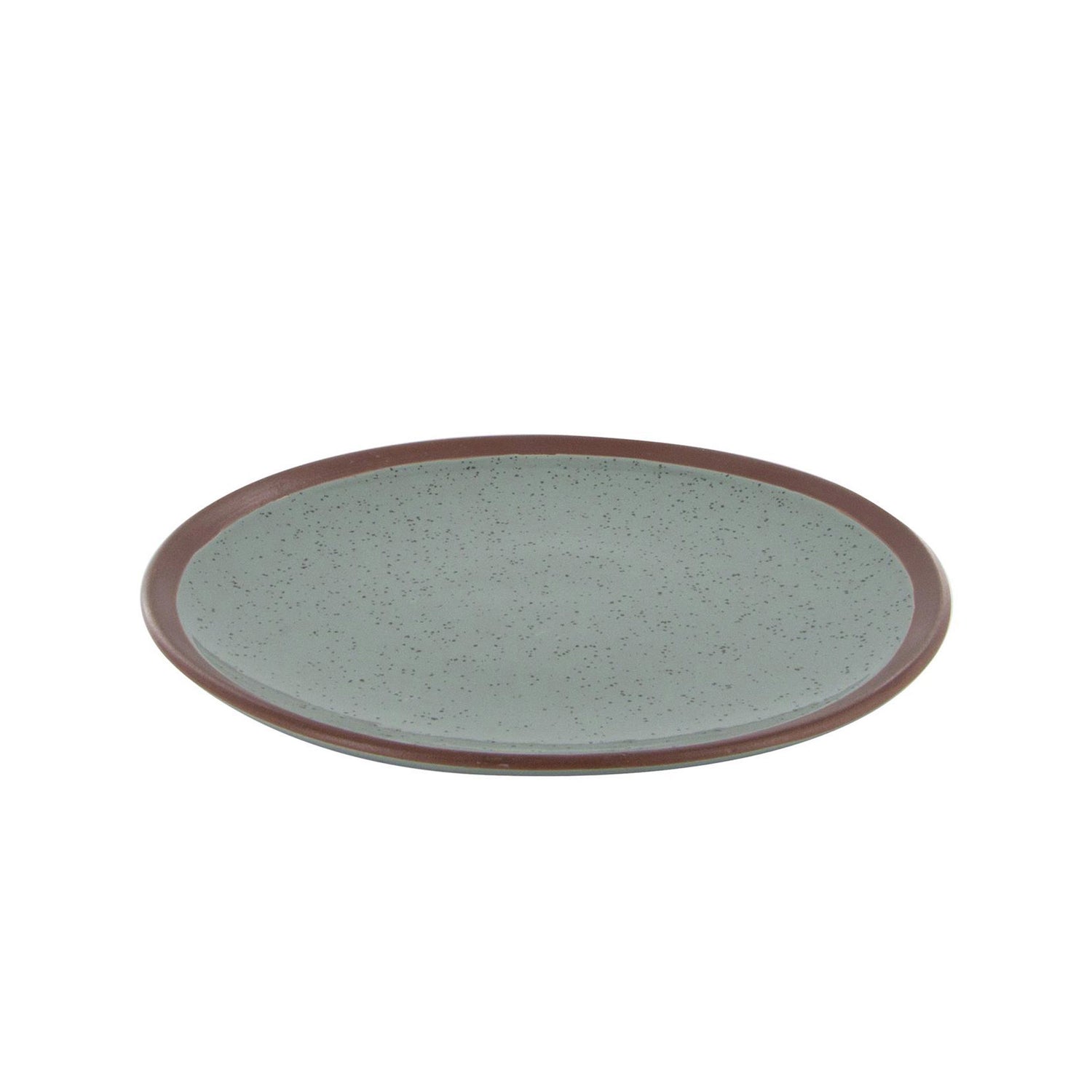 Plato Llano Gres Verde 27 cm