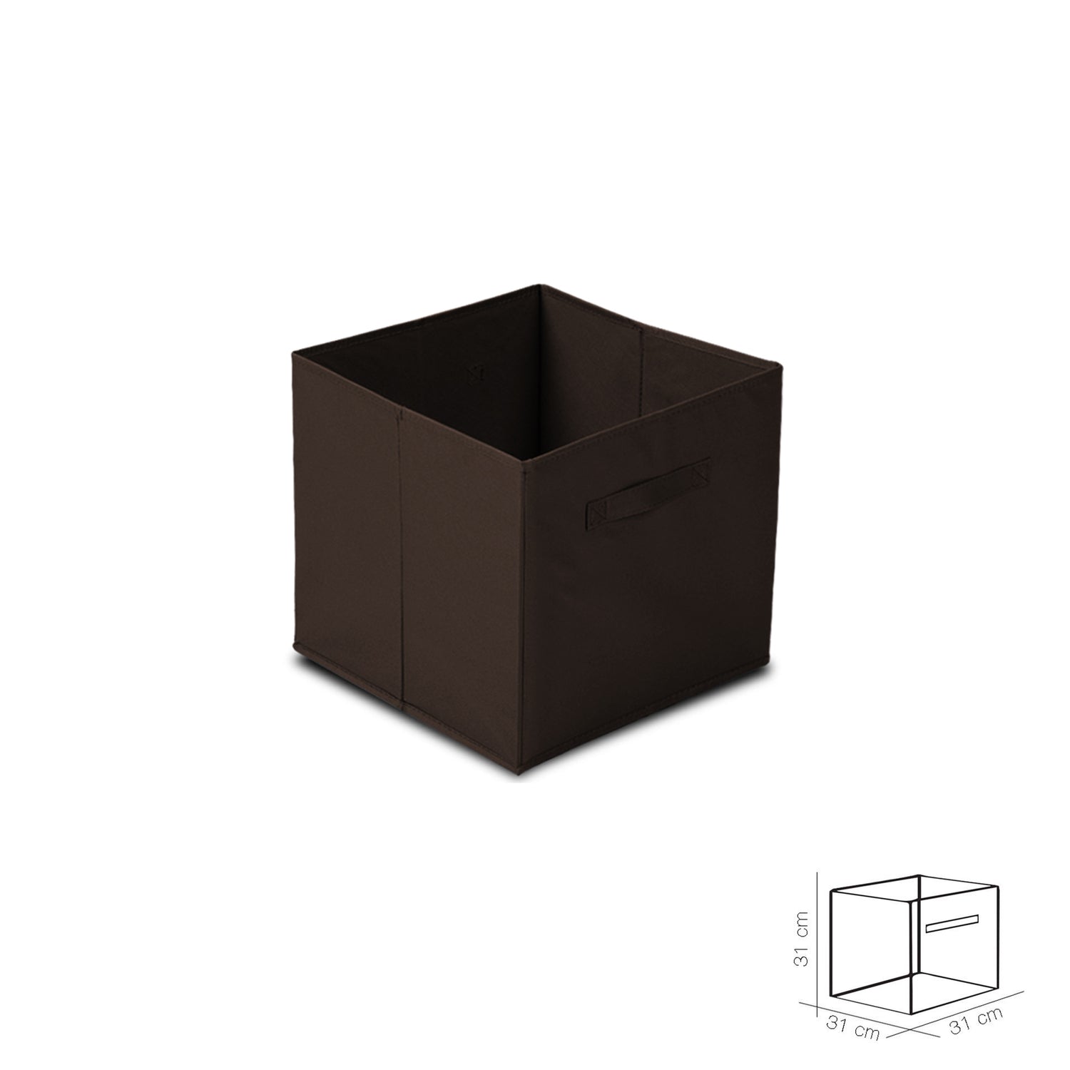 Cubo de Arrumação Castanho Escuro