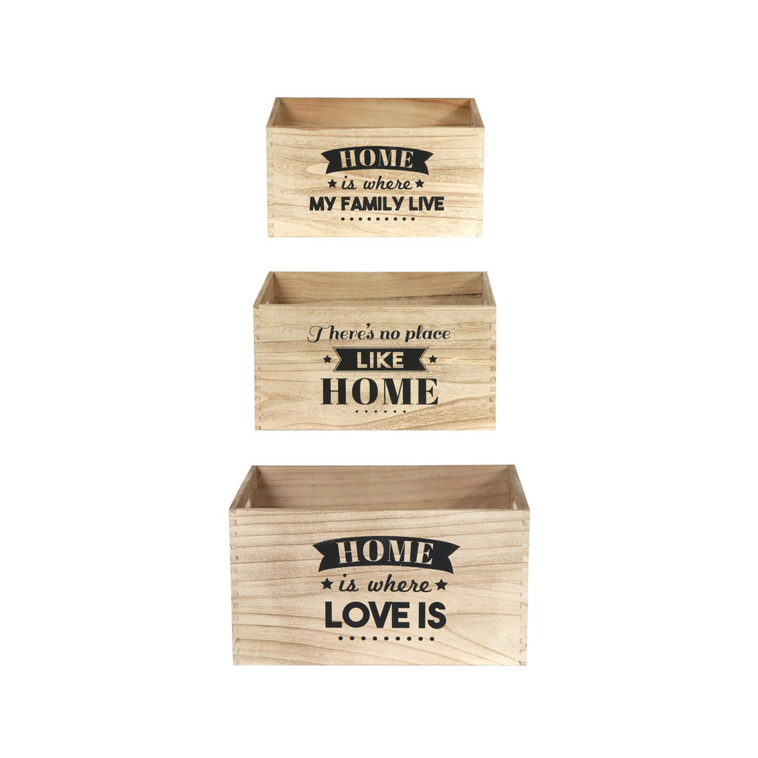 Conjunto Caixas Madeira 3 un