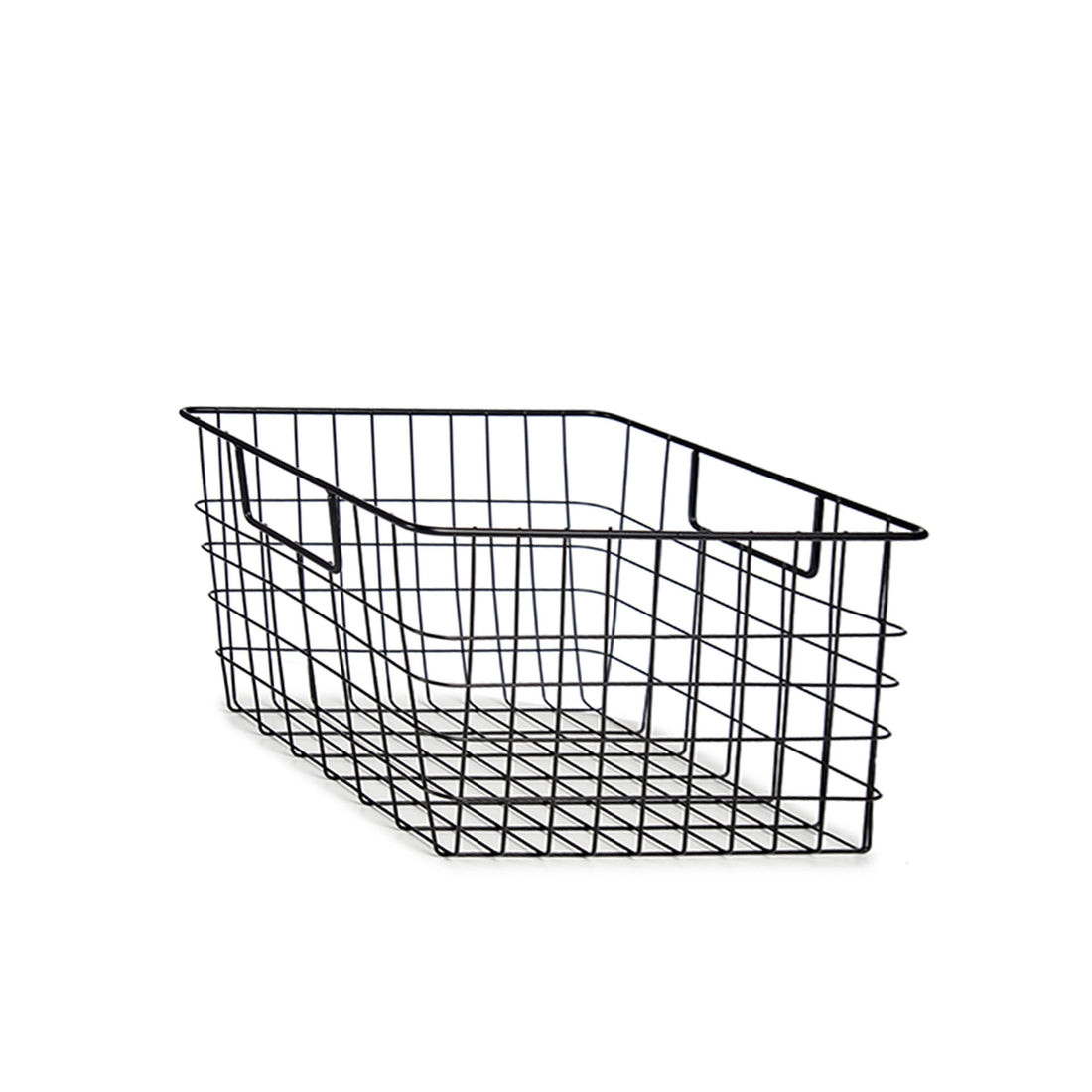 Cesta de almacenamiento de cocina acero negro mate