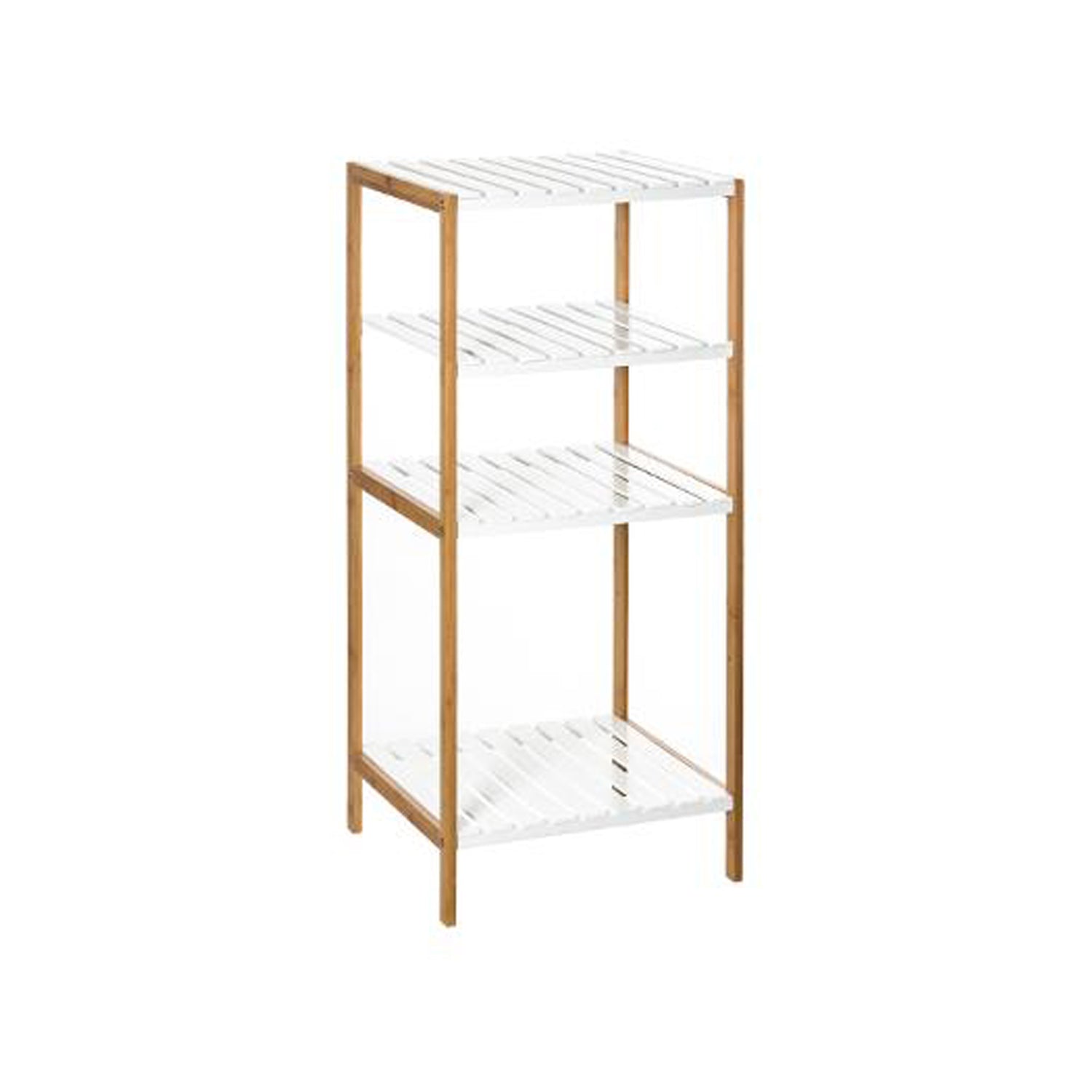 Librería Blanca 3 Estantes Fijos + 1 Regulable