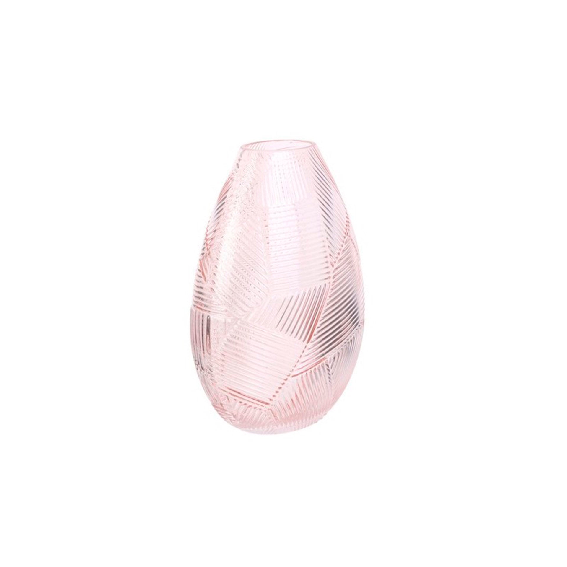 Jarra Vidro Rosa 21,5 cm